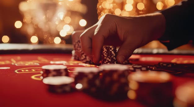 Live-dealer table with dealer and multiple camera angles